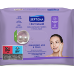 Septona Dermasoft Cleansing Wet Wipes with Hyaluronic Acid & Pearl 20 Pack