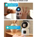 * ZOSI PT Indoor Camera with Screen Dual Lens 3MP + 3MP - Image 4