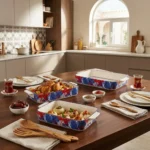 3-Piece Ceramic Baking Dish Set – Rectangular Ovenware - Image 6