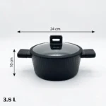 Modern Cooking Pot with Glass Lid – Multiple Sizes - Image 2