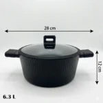 Modern Cooking Pot with Glass Lid – Multiple Sizes - Image 3