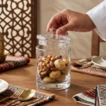 Small Decorative Glass Jar – 14 cm Biscuit Storage Jar - Image 3