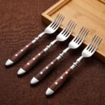 4-Piece Stainless Steel Dinner Fork Set – Elegant Table Forks