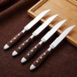 4-Piece Stainless Steel Steak Knife Set – Sharp Serrated Blades