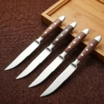 4-Piece Stainless Steel Steak Knife Set – Sharp Serrated Blades - Image 2