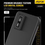 Aspor A300PD 10000mAh 22.5W Power Bank with Built-in Charging Cables - Image 4