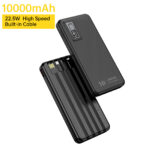 Aspor A300PD 10000mAh 22.5W Power Bank with Built-in Charging Cables
