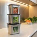 Stainless Steel Food Storage Container Set – Stackable Kitchen Containers