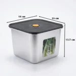 Stainless Steel Food Storage Container Set – Stackable Kitchen Containers - Image 4