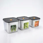 Stainless Steel Food Storage Container Set – Stackable Kitchen Containers - Image 5