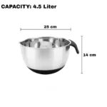 Stainless Steel Multi-Purpose Mixing Bowl with Non-Slip Silicone Base - Image 6