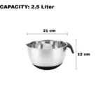 Stainless Steel Multi-Purpose Mixing Bowl with Non-Slip Silicone Base - Image 4