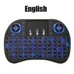 (Open Box) I8 Mini Wireless Keyboard with Air Mouse & Touchpad - 2.4G Ergonomic Handheld Remote, QWERTY English Layout, 7-Color Backlit,Keyboard And Mouse Wireless
