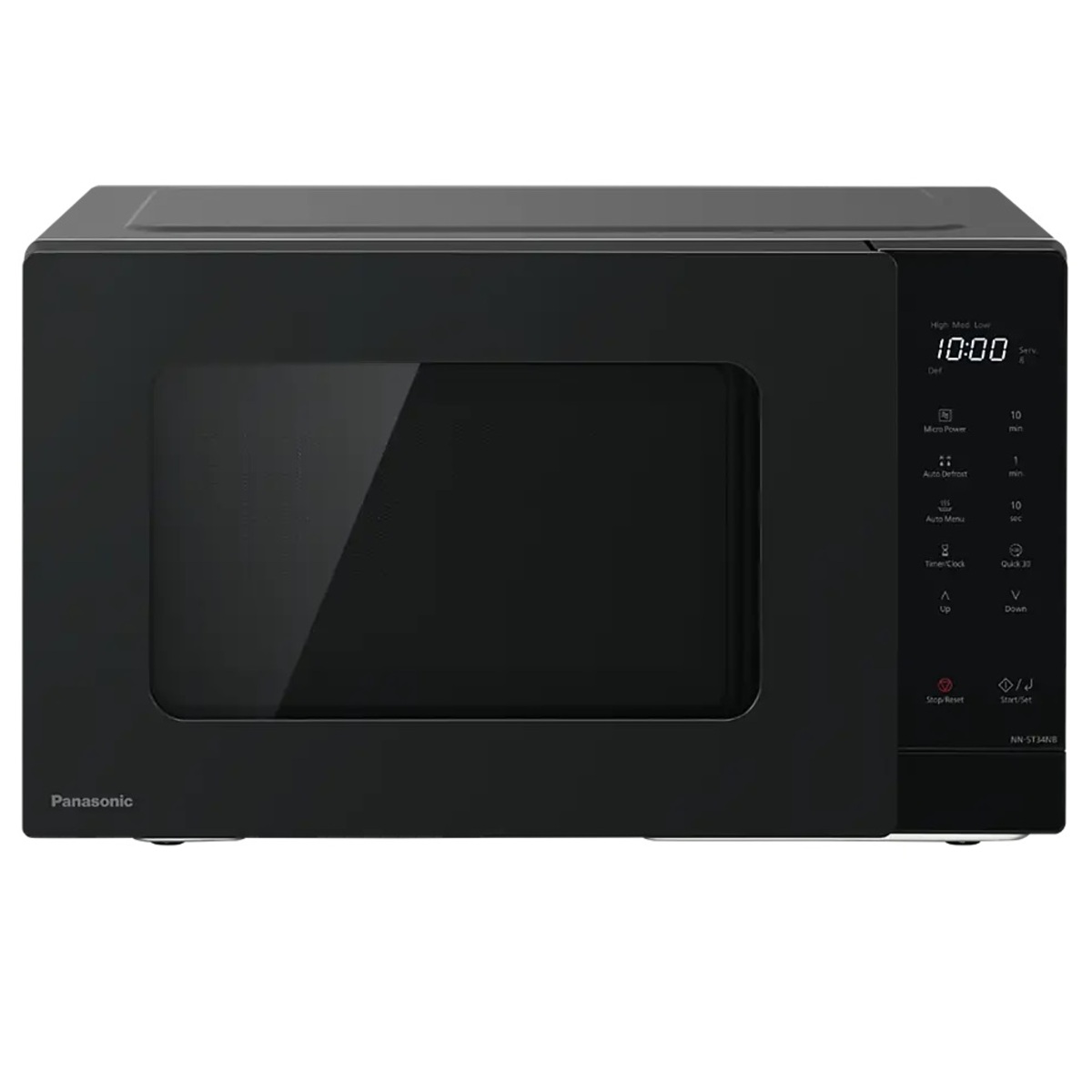 1200Wx1200H-NN-ST34NBKPQ.jpg Panasonic Solo Microwave Oven, 900W, 25L, Black - Image 1