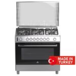 Orca Gas Cooker 6 Burners, 90 x 60 cm, Inox