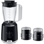 Braun PowerBlend Blender with 2 Mill 1.2 Liters 600 Watts, Black - JB1023-BK