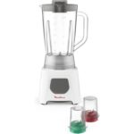 Moulinex Blender with 2 Mill 450 Watts 1.5 Liters, White - LM2B3127