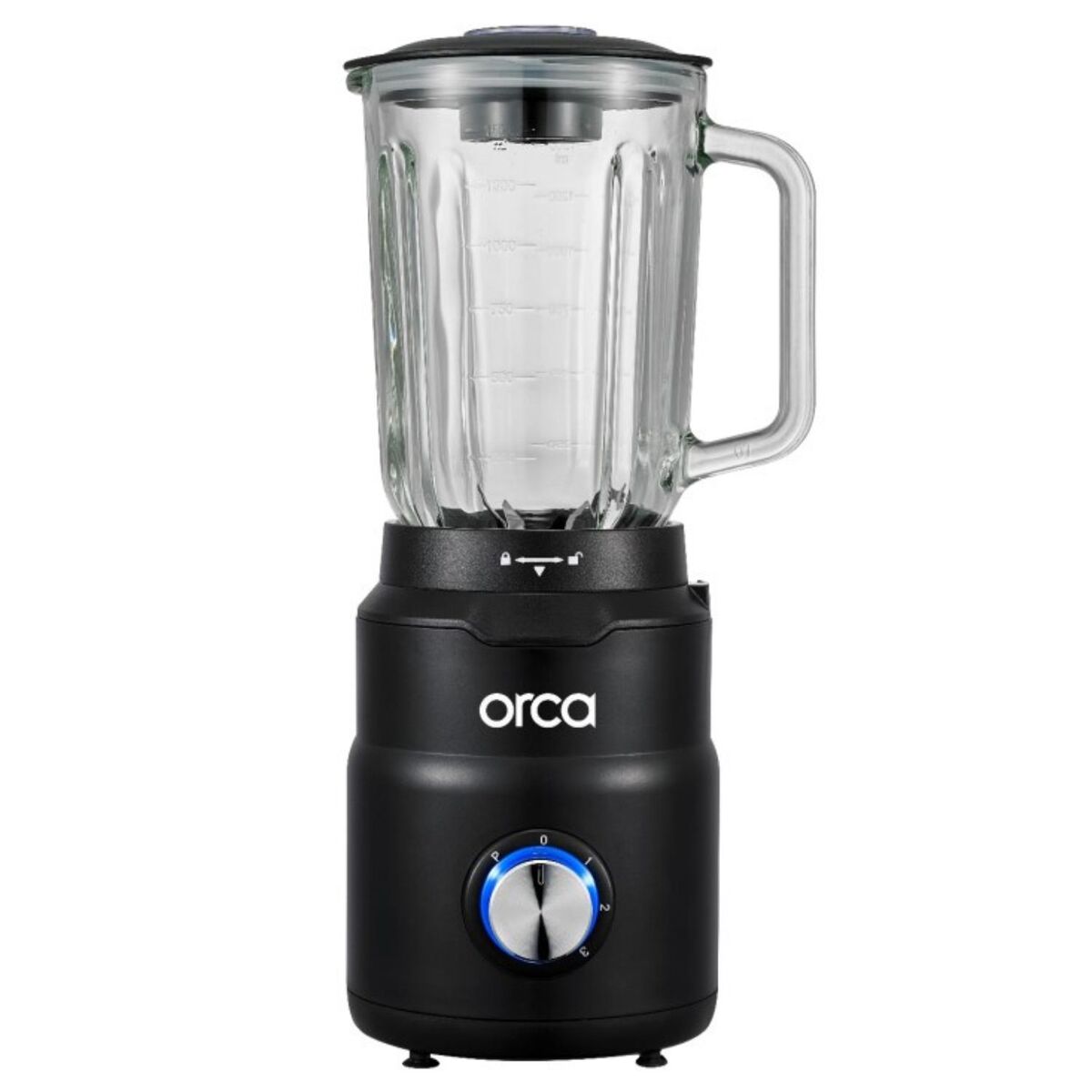 1200Wx1200H-OR-TB-6160 Orca Stand Blender 1.5L, 600W Glass Jar - Black - Image 1