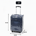 Soft-Shell Travel Luggage with Protective Cover - Brown