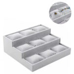 3-Layer Velvet Bracelet & Watch Display Box