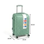 Geometric Design Hard-Shell Travel Suitcase - Mint Green