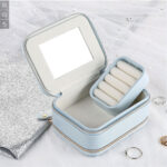 Zippered Jewelry Box with Mirror