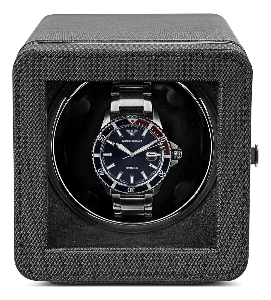 66818cc2ebfd3e4cab33fed4-vlando-automatic-single-watch-winder_813158a4-b35d-4e18-8f59-41cf0224fa2a.jpg Automatic Rotating Leather Watch Winder Box - Image 1