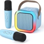 Mini Portable Karaoke Speaker Equipment, with 1 Or 2 Wireless Microphone Sets