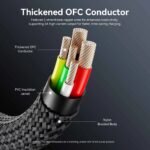 Vention Nylon Braided USB 2.0 C Male to C Male 5A Cable 1.2M Black Zinc Alloy Type - Image 3