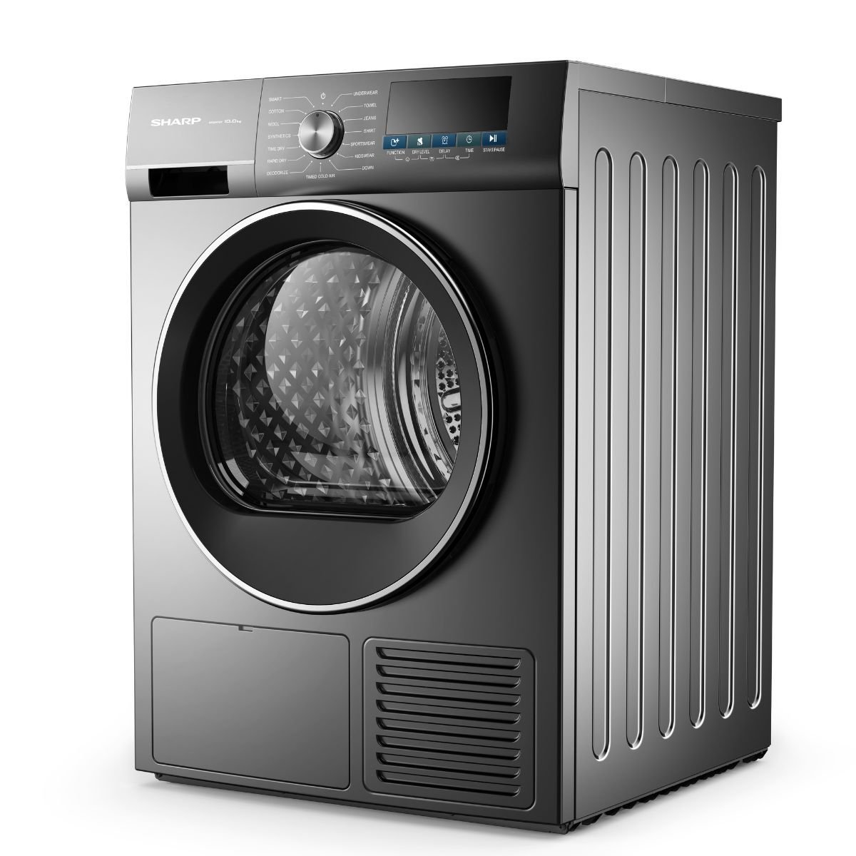 1200Wx1200H-KD-FHP1010DS-S-K Sharp Heat Pump Tumble Dryer (10kg, Silver) - KD-FHP1010DS-S-K - Image 1