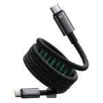 Baseus Tungsten Gold Magnetic Charging Cable USB-C to USB-C 100W 1m - Black