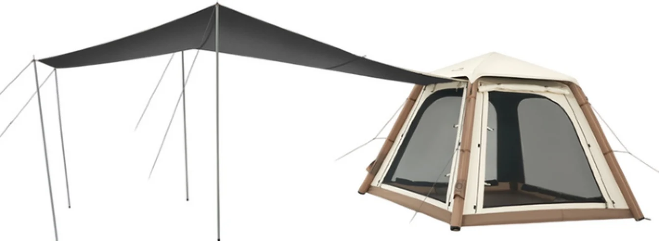 5b7cc73b79446095733f2b62adfadb81 Naturehike Ango Pro Inflatable Tent - Khaki - Brown (240*240*180) - Image 1
