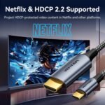 Vention Cotton Braided USB-C to HDMI-A 4K HD Cable 1.8M Aluminum oy Type - Image 3