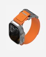 AULUMU A11 Mag Buckle Slim Band for Apple Watch 42/44/45/49mm - Luminous Orange - Image 3