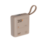 LZEL ZENOFLEX SURGE20 PORTABLE 20000mAh  65W MAX PD POWER BANK DUAL USB-C  MOCHA