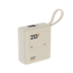 LZEL ZENOFLEX SURGE20 PORTABLE 20000mAh  65W MAX PD POWER BANK DUAL USB-C  CREAM