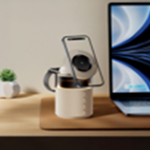 LZEL SONICGLOW PULSE WIRELESS CHARGER WITH BLUETOOTH SPEAKER GOLD