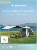 Naturehike Ango Pro Inflatable Tent - Khaki - Brown (240*240*180) - Image 5