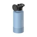 Scosche MagicMount Flask 22oz (650 ml) Stainless Steel Insulated Water Bottle with Magnetic Cell Phone Holder and Tripod Phone Mount Stand Compatible w/ MagSafe - Blue