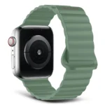 Decoded Apple Watch 49/45/44/42 mm Gen 1-10-SE Silicone Magnet Traction Loop Strap Lite - Sage Leaf Green
