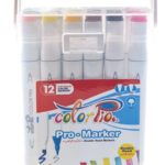 Class Color Pia Fine-Chisel Dual Tip Coloring Marker (Set Of 12)