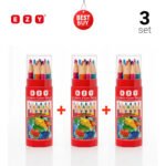Ezy Classic Mini Tube Colored Pencil - Pack Of 3