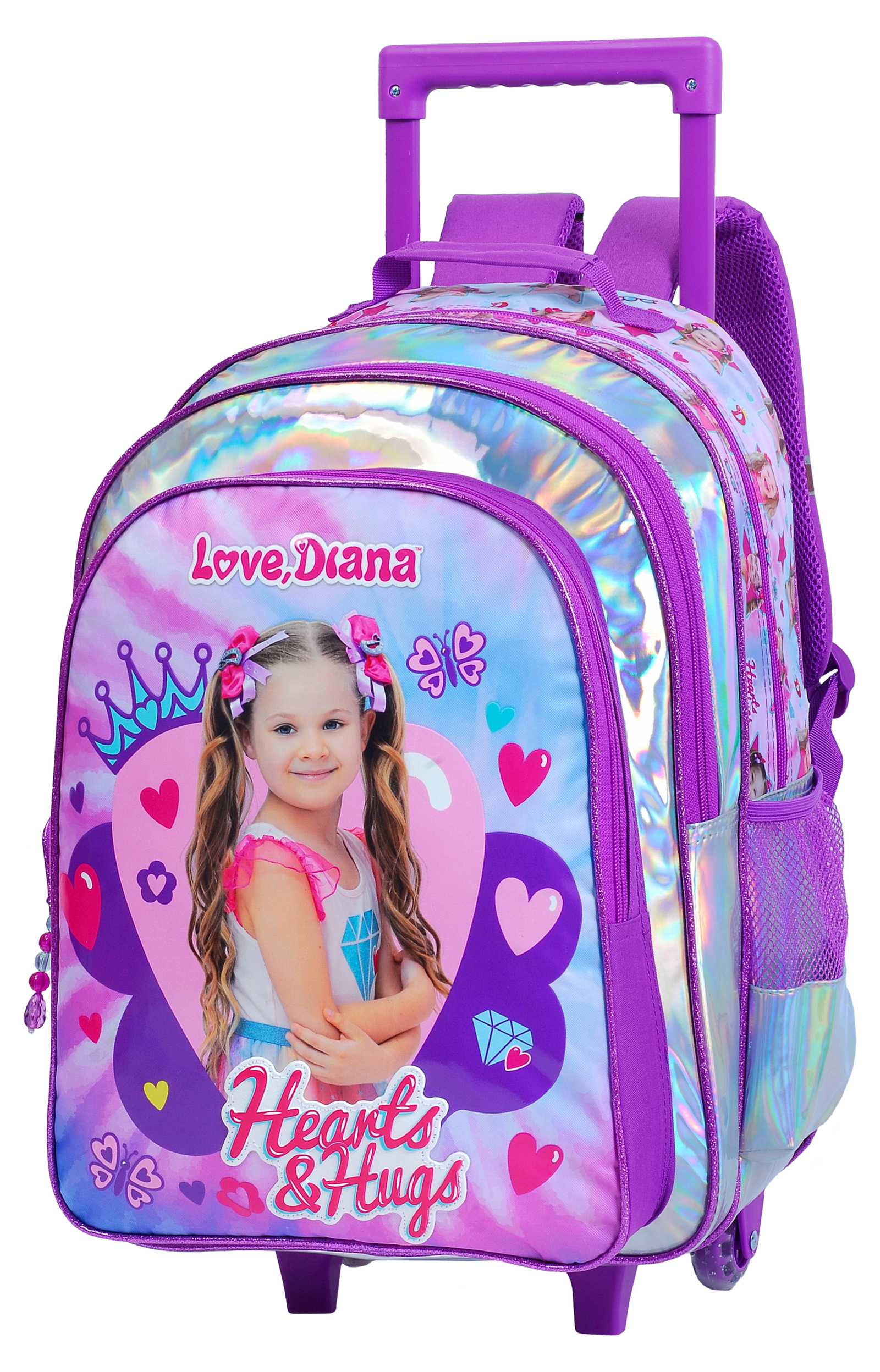 FK-023161-3.png Love, Diana Trolley Bag - 18-inch / Purple - Image 1